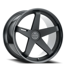 Blaque Diamond BD-21 MB 22x10.5 +38 5x120mm 72.56mm Matte Black Gloss Black Lip