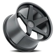 Blaque Diamond BD-21 MB 22x10.5 +42 5x112mm 66.6mm Matte Black Gloss Black Lip