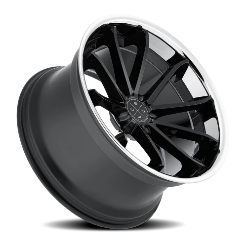 Blaque Diamond BD-23 GB 20x10 +42 5x120mm 72.56mm Gloss Black Chrome Stainless Steel Lip