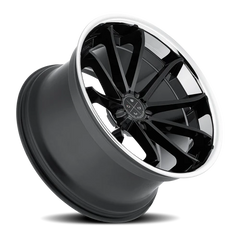 Blaque Diamond BD-23 GB 20x9 +32 5x112mm 66.6mm Gloss Black Chrome Stainless Steel Lip