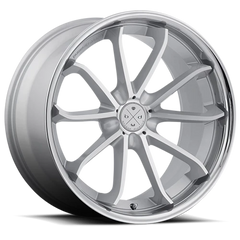 Blaque Diamond BD-23 SL 22x10.5 +20 5x115mm 71.5mm Machined Silver Chrome Stainless Steel Lip