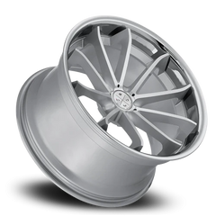 Blaque Diamond BD-23 SL 22x9 +30 5x120mm 72.56mm Machined Silver Chrome Stainless Steel Lip