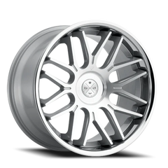Blaque Diamond BD-27 SL 20x9 +35 5x112mm 66.6mm Machined Silver Chrome Stainless Steel Lip