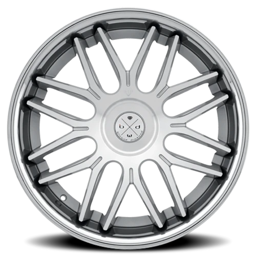 Blaque Diamond BD-27 SL 20x9 +35 5x112mm 66.6mm Machined Silver Chrome Stainless Steel Lip