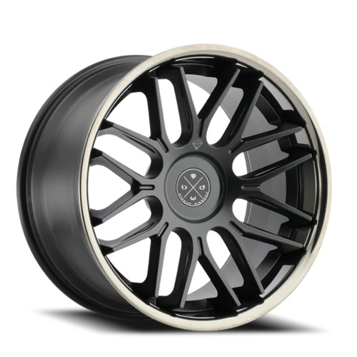 Blaque Diamond BD-27 SB 20x10 +40 5x112mm 66.6mm Satin Black Black Chrome Stainless Steel Lip
