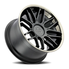 Blaque Diamond BD-27 SB 20x11 +42 5x120mm 66.9mm Satin Black Black Chrome Stainless Steel Lip