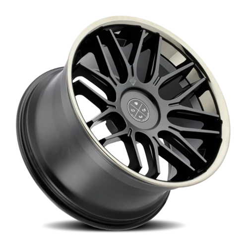 Blaque Diamond BD-27 SB 22x10.5 +33 5x120mm 72.56mm Satin Black Black Chrome Stainless Steel Lip