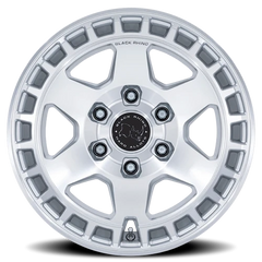 Black Rhino Bahari BR022SD 17x8.5 -10 5x127mm 71.5mm Gloss Silver Machined Face