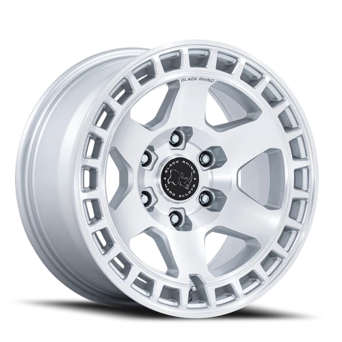 Black Rhino Bahari BR022SD 17x8.5 +25 6x139.7mm 106.1mm Gloss Silver Machined Face