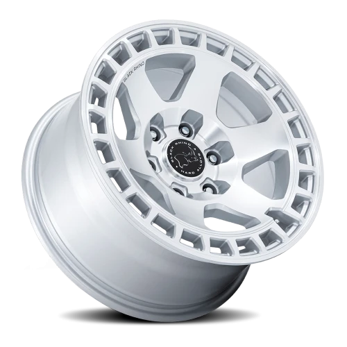 Black Rhino Bahari BR022SD 17x8.5 -10 6x139.7mm 106.1mm Gloss Silver Machined Face