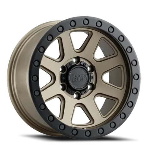 Black Rhino Baker BRZ 20x9 -18 5x127mm 71.6mm Matte Bronze Black Lip Edge-Black Bolts