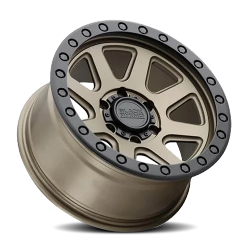 Black Rhino Baker BRZ 20x9 -18 5x127mm 71.6mm Matte Bronze Black Lip Edge-Black Bolts