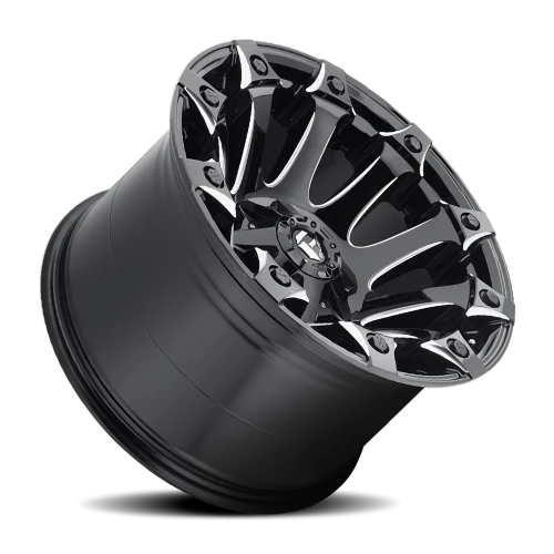 Fuel Battle Axe D578 22x12 -44 6x135mm 106.3mm Gloss Black Milled