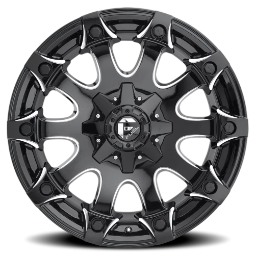 Fuel Battle Axe D578 17x9 +1 5x139.7mm 110.3mm Gloss Black Milled
