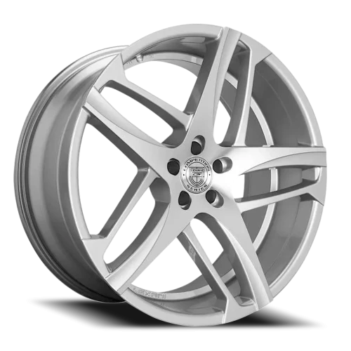 Lexani Wheels Bavaria 668 SM 22x9 +32 5x108mm 74.1mm Silver Machined Face