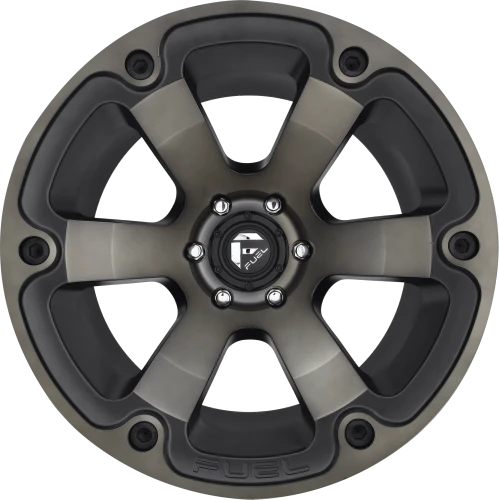Fuel Beast Aus D564 17x9 +35 6x139.7mm 108mm Matte Black Machined-Dark Tint