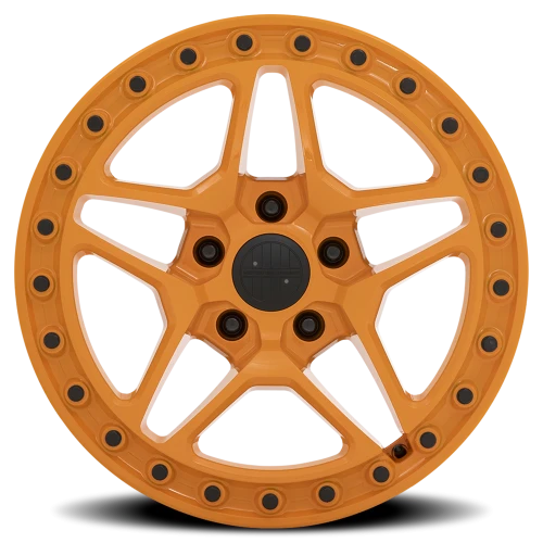 Victor Equipment Berg OR 18x8 +10 5x130mm 71.6mm Gloss Orange Black Bolts