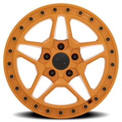 Victor Equipment Berg OR 17x8 +10 5x130mm 71.6mm Gloss Orange Black Bolts