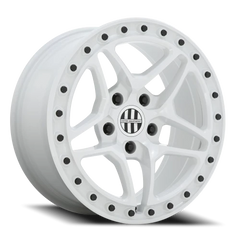 Victor Equipment Berg WH 17x8 +20 5x130mm 71.6mm Gloss White Black Bolts