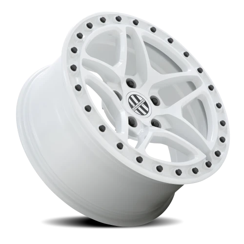 Victor Equipment Berg WH 18x8 +10 5x130mm 71.6mm Gloss White Black Bolts