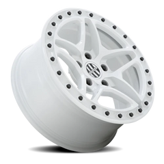 Victor Equipment Berg WH 18x8 +10 5x130mm 71.6mm Gloss White Black Bolts