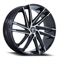 DUB Blaze DC275BD 26x10 +30 6x135mm 87.1mm Gloss Black Machined Face