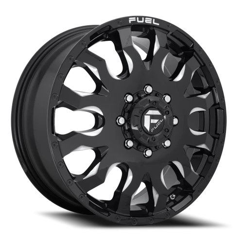Fuel Blitz Dually D673 20x8.25 +105 8x165.1mm 121.5mm Gloss Black Milled