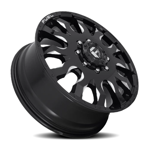 Fuel Blitz Dually D673 20x8.25 +105 8x170mm 125.1mm Gloss Black Milled