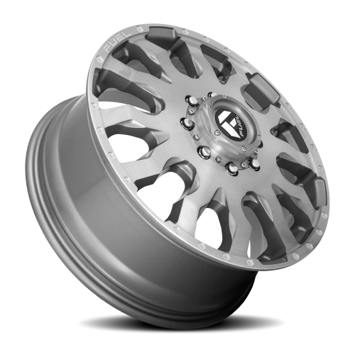 Fuel Blitz Dually D693 20x8.25 +105 8x165.1mm 117mm Brushed Gunmetal Tinted Clear