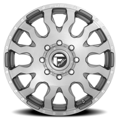 Fuel Blitz Dually D693 20x8.25 +105 8x165.1mm 117mm Brushed Gunmetal Tinted Clear