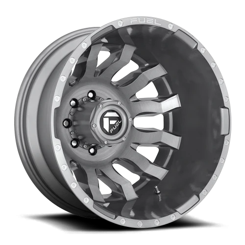 Fuel Blitz Dually D693 20x8.25 -246 8x165.1mm 117mm Brushed Gunmetal Tinted Clear