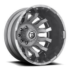 Fuel Blitz Dually D693 20x8.25 -265 8x165.1mm 121.5mm Brushed Gunmetal Tinted Clear