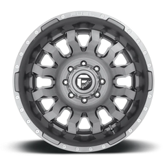Fuel Blitz Dually D693 20x8.25 -221 8x210mm 154.3mm Brushed Gunmetal Tinted Clear