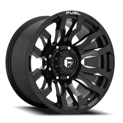 Fuel Blitz D673 17x9 -12 8x170mm 125.1mm Gloss Black Milled