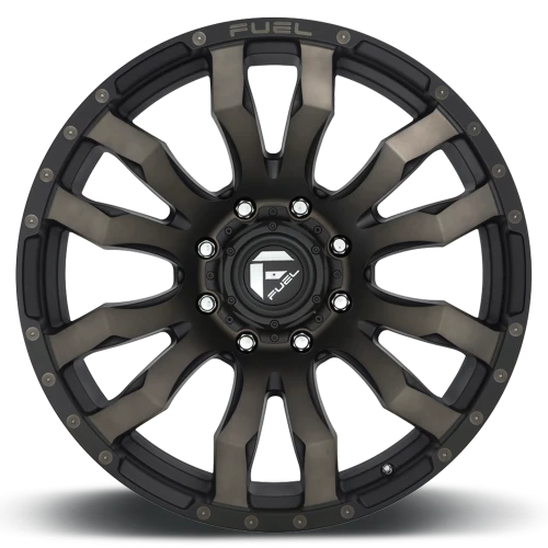 Fuel Blitz D674 18x9 -12 8x180mm 124.2mm Matte Black Double Dark Tint