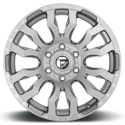 Fuel Blitz D693 22x10 -18 5x127mm 71.5mm Brushed Gunmetal Tinted Clear