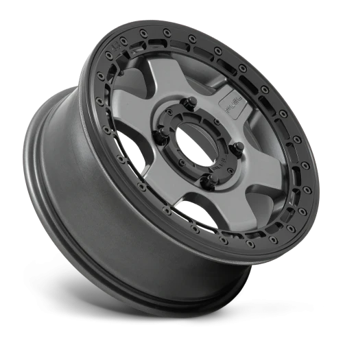 Fuel Block Beadlock UTV D923 15x6 +38 4x156mm 132mm Matte Gunmetal Black Ring