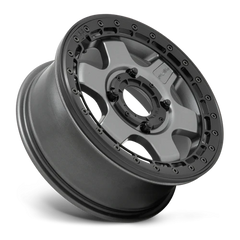 Fuel Block Beadlock UTV D923 15x6 +38 4x156mm 132mm Matte Gunmetal Black Ring