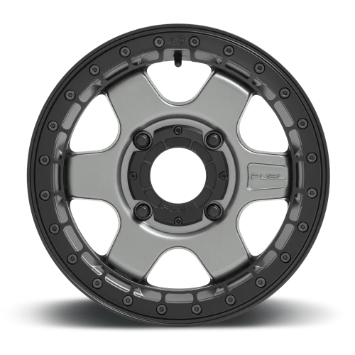 Fuel Block Beadlock UTV D923 15x6 +38 4x137mm 110.2mm Matte Gunmetal Black Ring