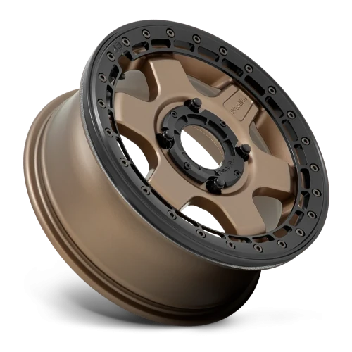 Fuel Block Beadlock UTV D924 15x6 +38 4x156mm 132mm Matte Bronze Black Ring