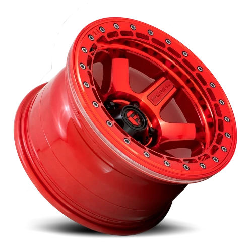 Fuel Block Beadlock D123 17x9 -15 6x139.7mm 106.1mm Candy Red Candy Red Ring