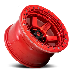 Fuel Block Beadlock D123 17x9 -15 6x139.7mm 106.1mm Candy Red Candy Red Ring
