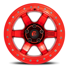 Fuel Block Beadlock D123 17x9 -15 6x135mm 87.1mm Candy Red Candy Red Ring