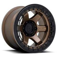 Fuel Block Beadlock D124 17x9 -15 5x127mm 71.5mm Matte Bronze Matte Black Ring
