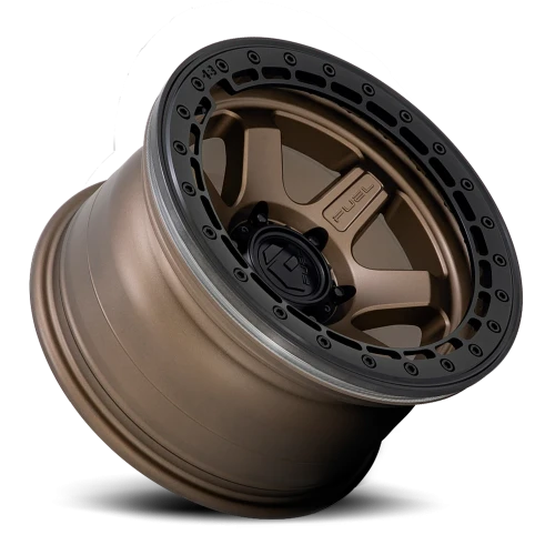 Fuel Block Beadlock D124 17x9 -15 5x127mm 71.5mm Matte Bronze Matte Black Ring