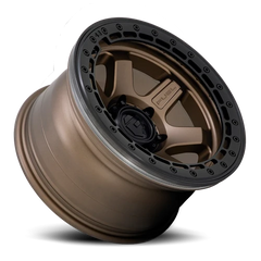 Fuel Block Beadlock D124 17x9 -15 6x139.7mm 106.1mm Matte Bronze Matte Black Ring
