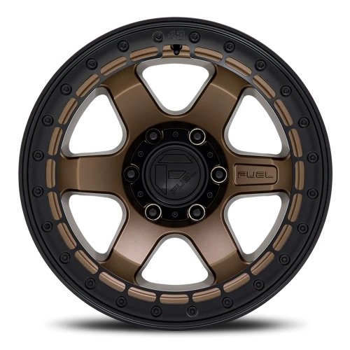 Fuel Block Beadlock D124 17x9 -15 6x139.7mm 106.1mm Matte Bronze Matte Black Ring