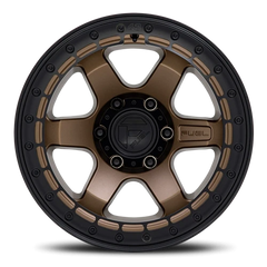 Fuel Block Beadlock D124 17x8.5 +0 6x135mm 87.1mm Matte Bronze Matte Black Ring