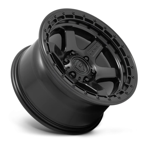 Fuel Block D750 17x9 -12 5x127mm 71.5mm Matte Black Black Ring