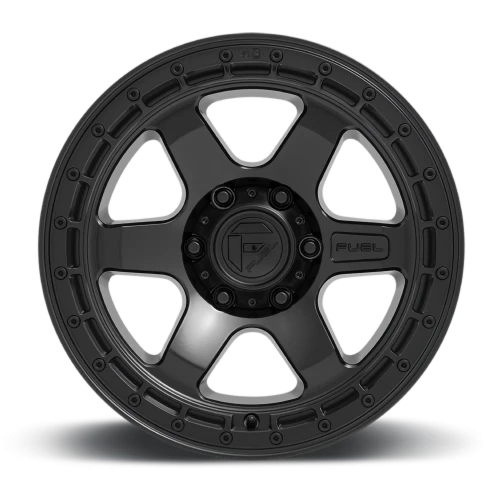 Fuel Block D750 17x9 -12 5x127mm 71.5mm Matte Black Black Ring
